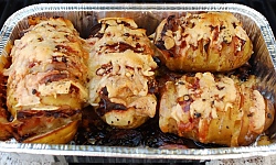 Hasselback Potatoes Bacon Cheese Style (Fcherkartoffeln)